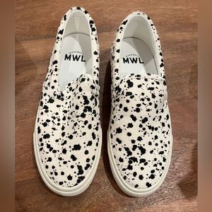 Madewell Sidewalk Slip-On Sneakers in Spatter-Painted Calf Hair